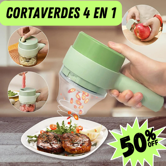 CortaVerdes Pro™ - Cortador de verduras 4 en 1